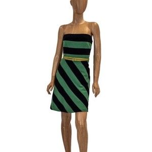 NWT BCBG MAX AZRIA STRIPED SPAGHETTI DRESS
